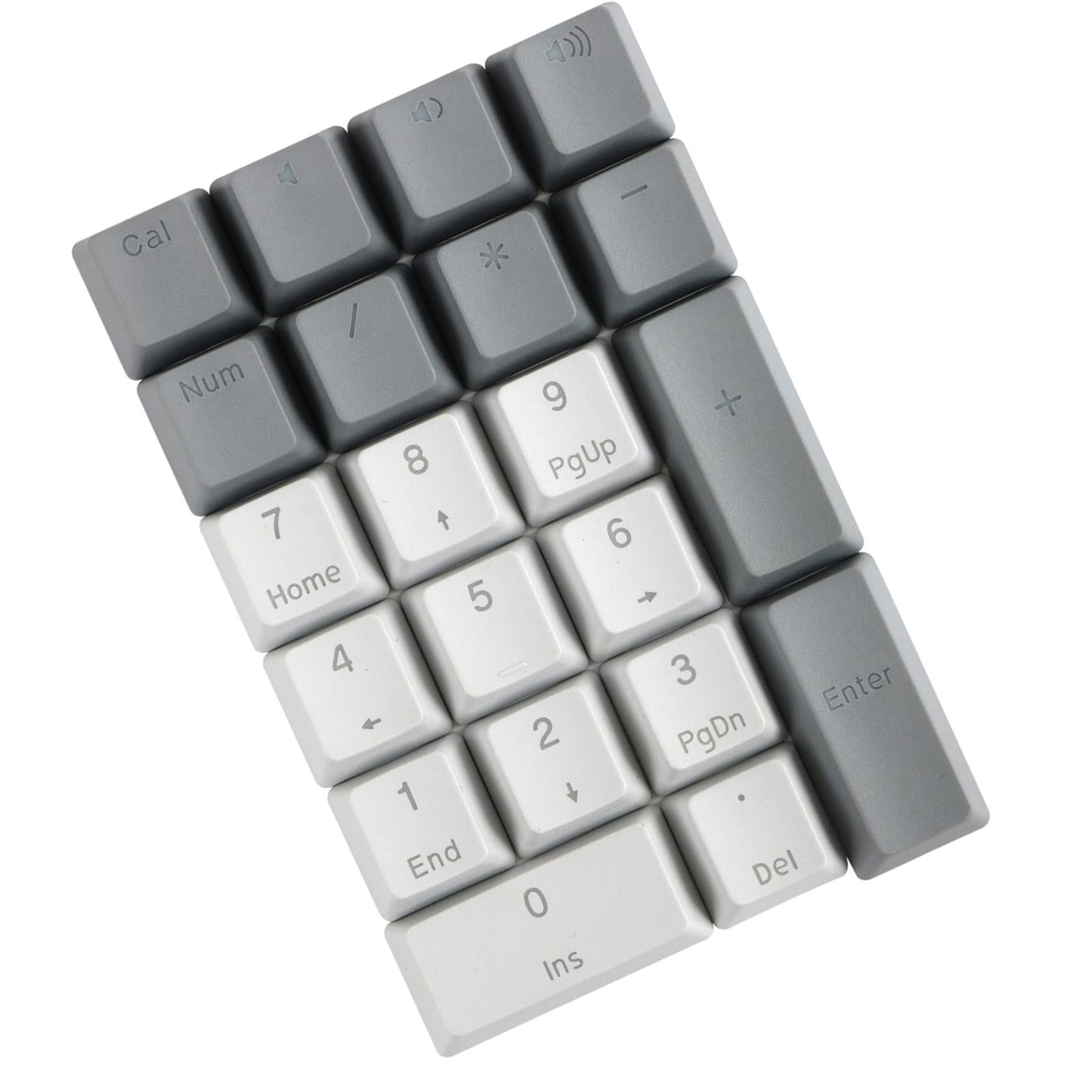 Mechanical Keyboard Numeric Keycaps Layout Dustproof Waterproof Office 21Key for OEM  Gray White