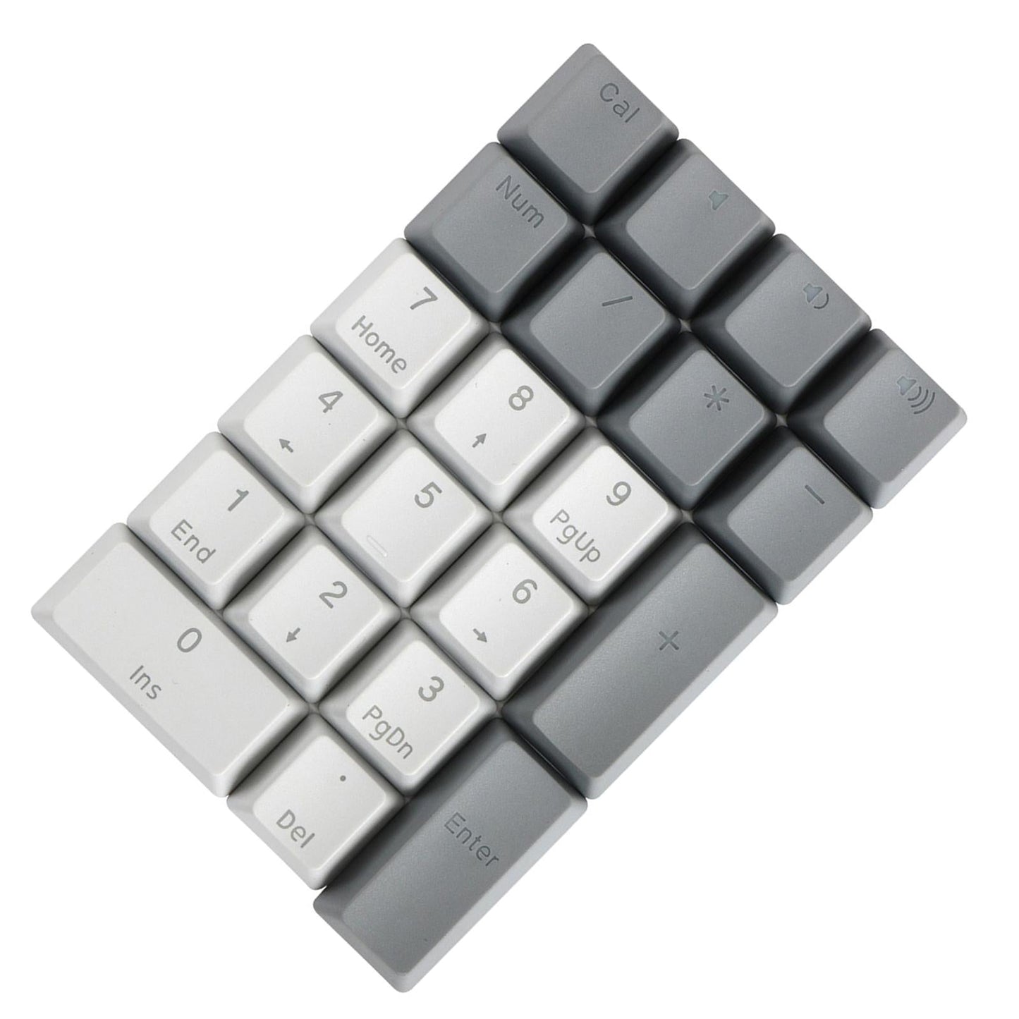 Mechanical Keyboard Numeric Keycaps Layout Dustproof Waterproof Office 21Key for OEM  Gray White