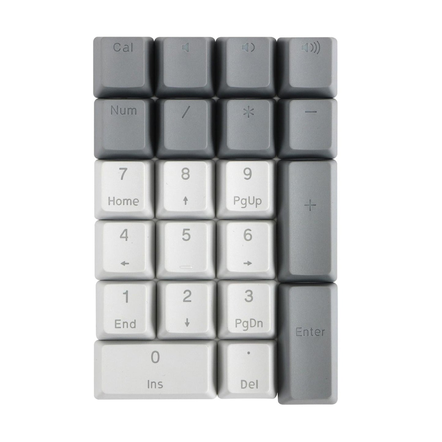 Mechanical Keyboard Numeric Keycaps Layout Dustproof Waterproof Office 21Key for OEM  Gray White
