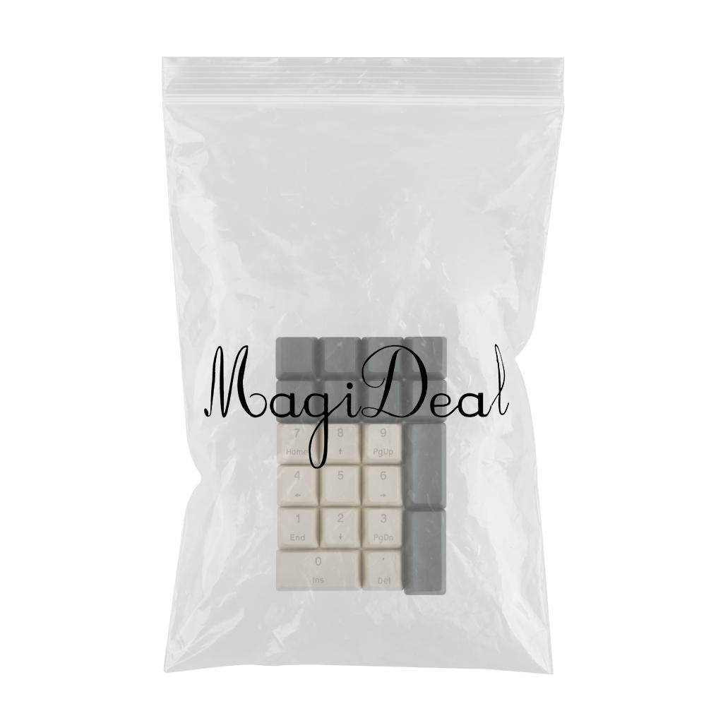 Mechanical Keyboard Numeric Keycaps Layout Dustproof Waterproof Office 21Key for OEM  Gray Milk