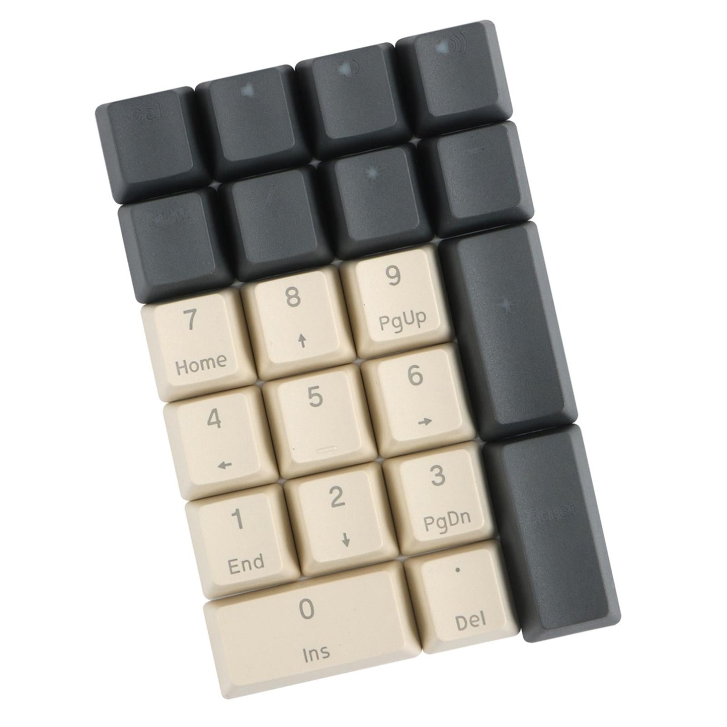 Mechanical Keyboard Numeric Keycaps Layout Dustproof Waterproof Office 21Key for OEM  Gray Milk