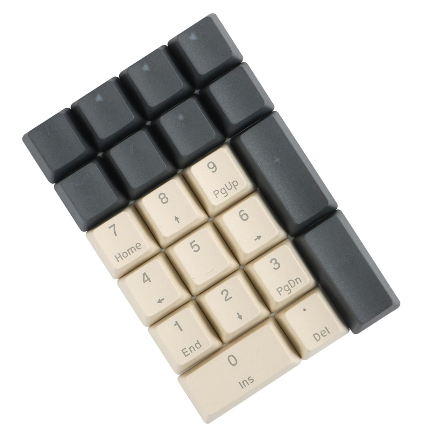 Mechanical Keyboard Numeric Keycaps Layout Dustproof Waterproof Office 21Key for OEM  Gray Milk