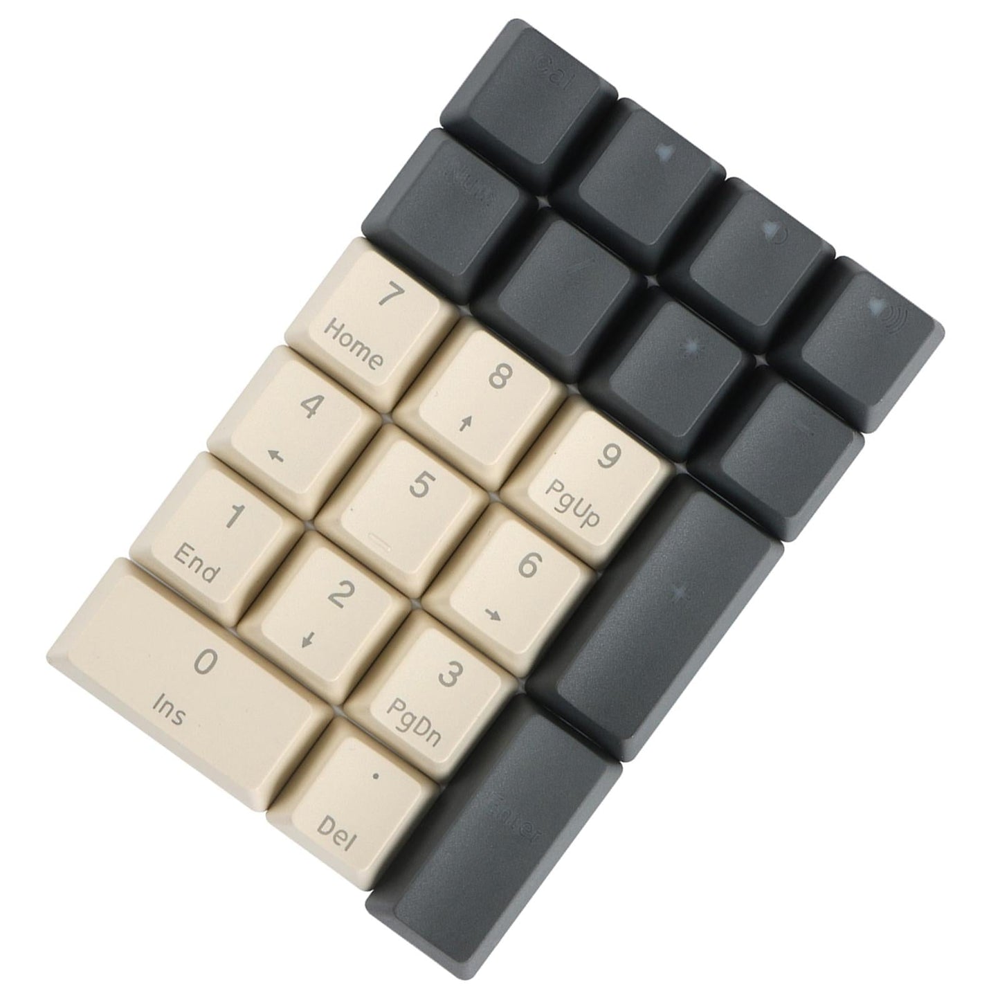 Mechanical Keyboard Numeric Keycaps Layout Dustproof Waterproof Office 21Key for OEM  Gray Milk