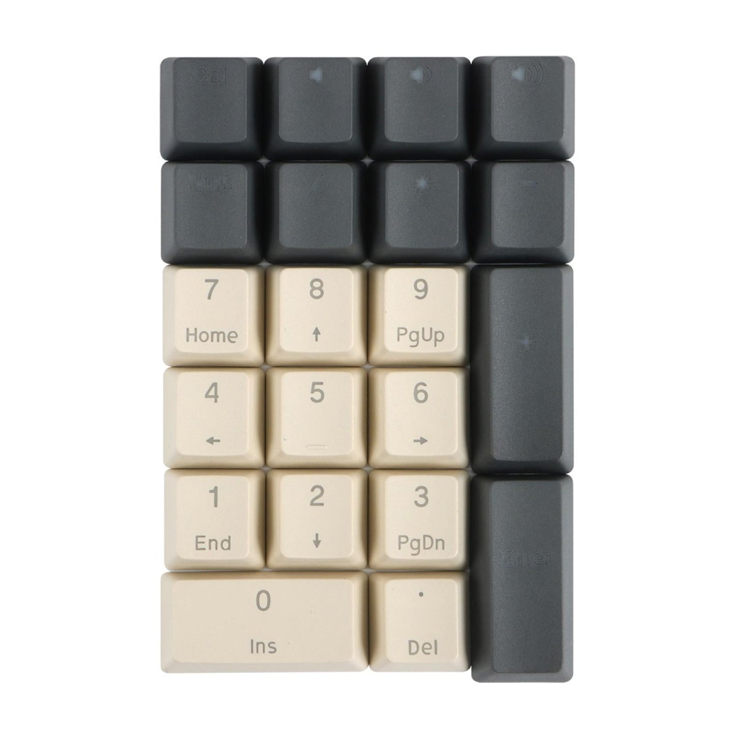 Mechanical Keyboard Numeric Keycaps Layout Dustproof Waterproof Office 21Key for OEM  Gray Milk
