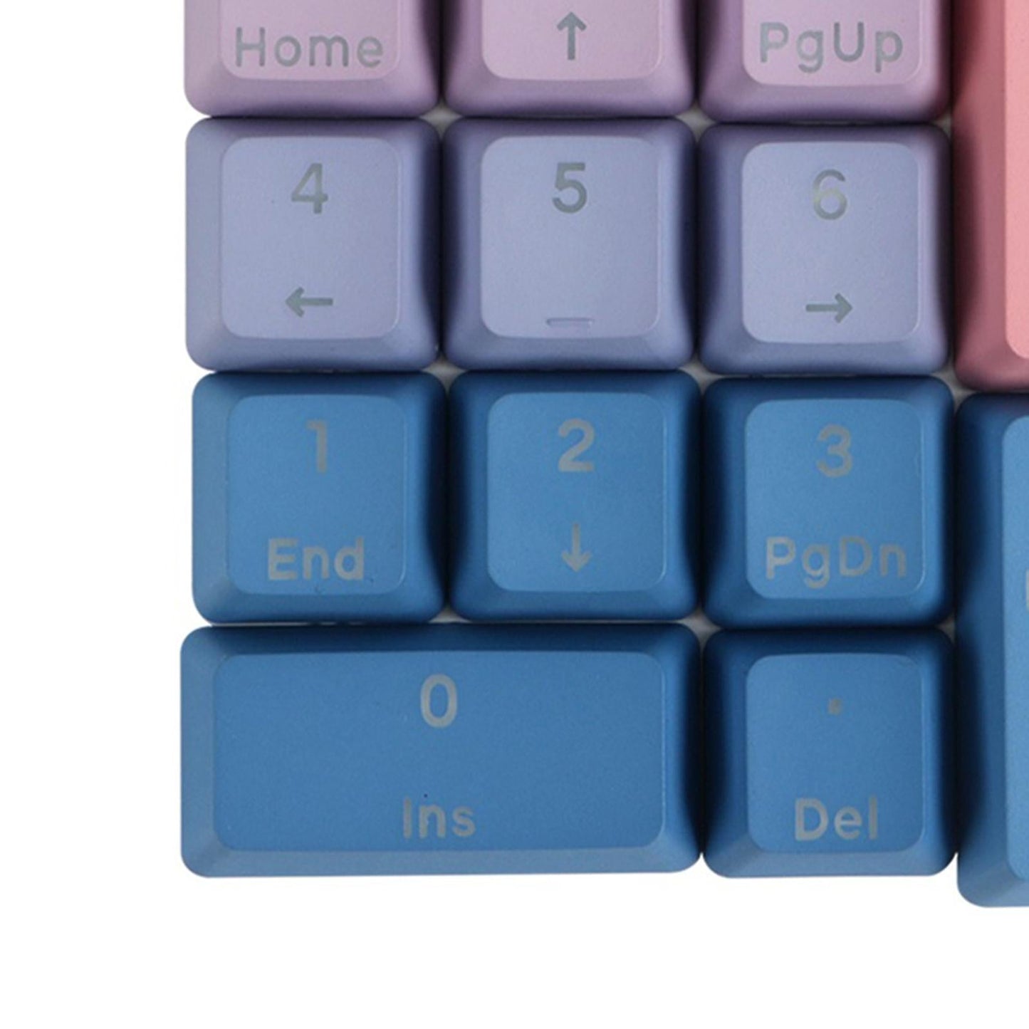 Mechanical Keyboard Numeric Keycaps Layout Dustproof Waterproof Office 21Key for OEM  Pink Purple Blue