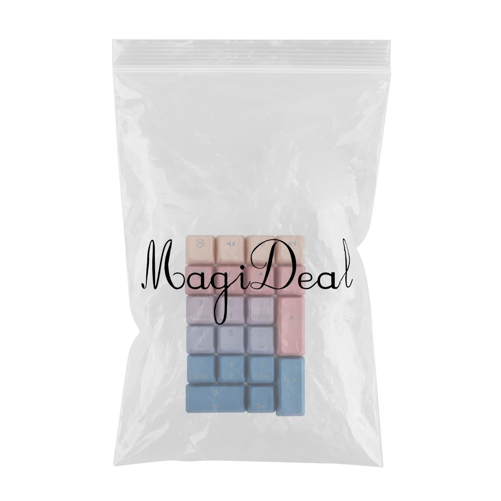 Mechanical Keyboard Numeric Keycaps Layout Dustproof Waterproof Office 21Key for OEM  Pink Purple Blue