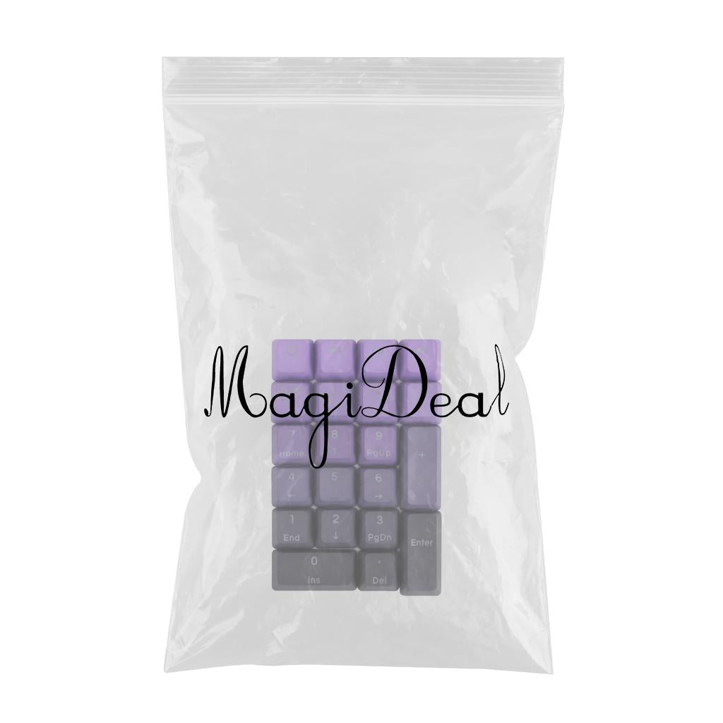 Mechanical Keyboard Numeric Keycaps Layout Dustproof Waterproof Office 21Key for Cherry  Gradient Purple