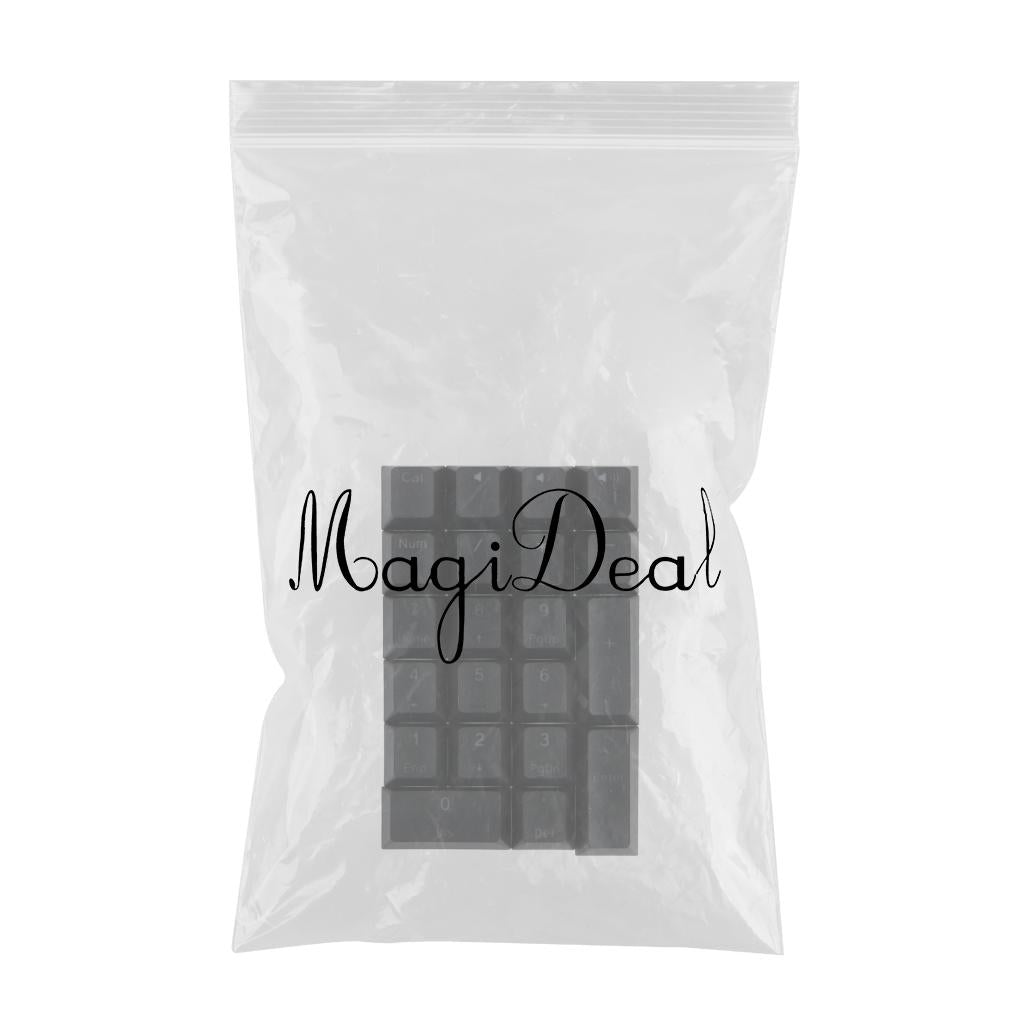 Mechanical Keyboard Numeric Keycaps Layout Dustproof Waterproof Office 21Key for OEM  Black Front Font