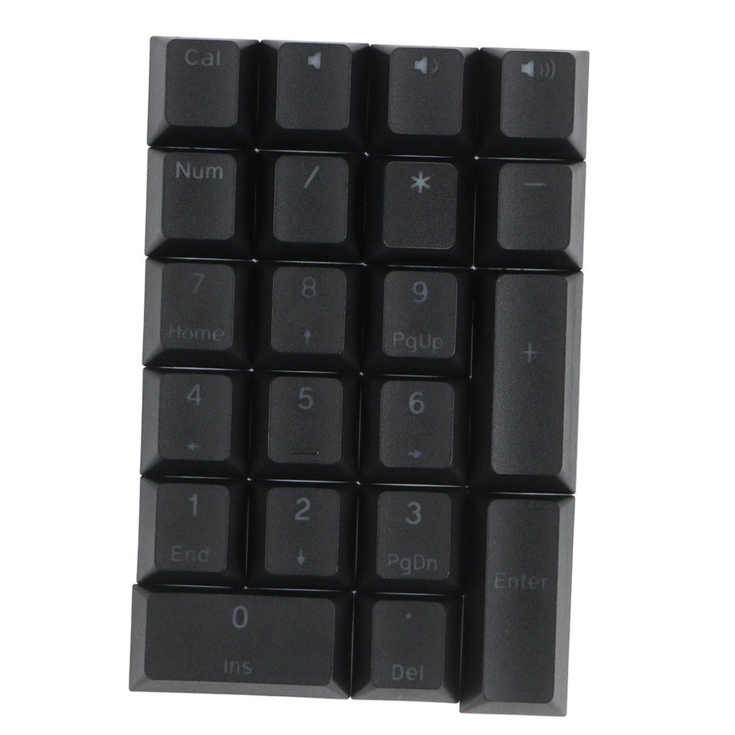 Mechanical Keyboard Numeric Keycaps Layout Dustproof Waterproof Office 21Key for OEM  Black Front Font