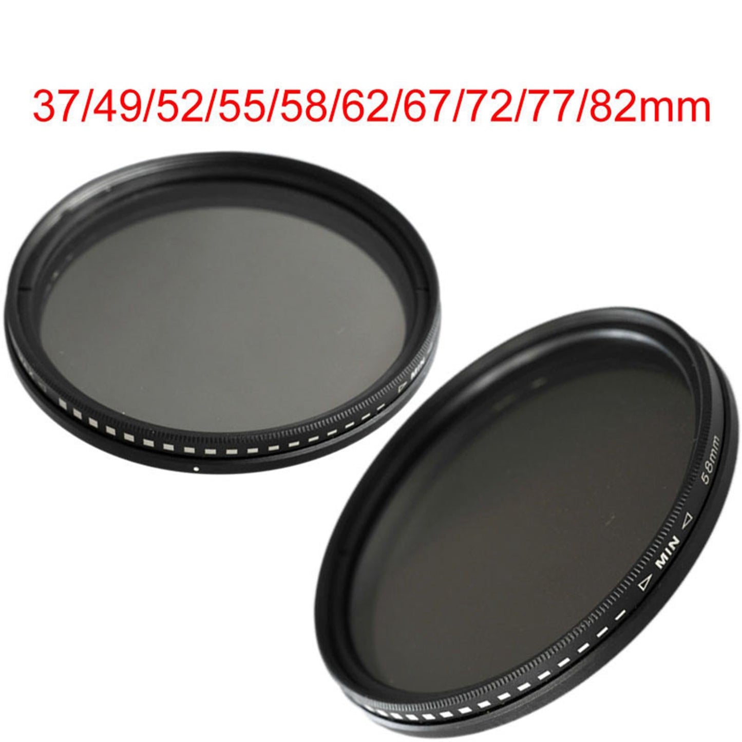 ND2 to ND400 Slim Fader Variable Adjustable ND Filter Optical Glass 49mm