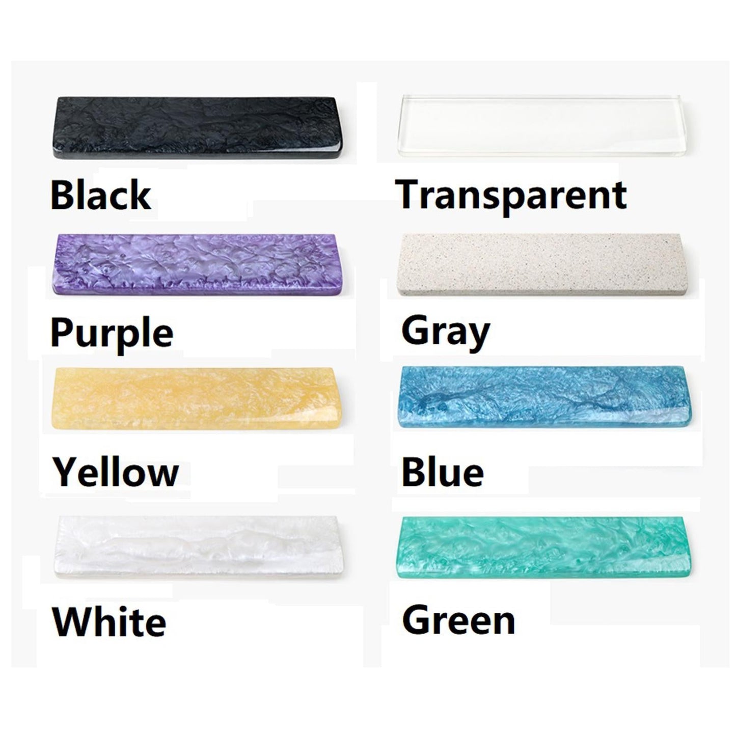Resin Wrist Rest Pad Non Slip for Gamers Release Wrist Pain  Black Large