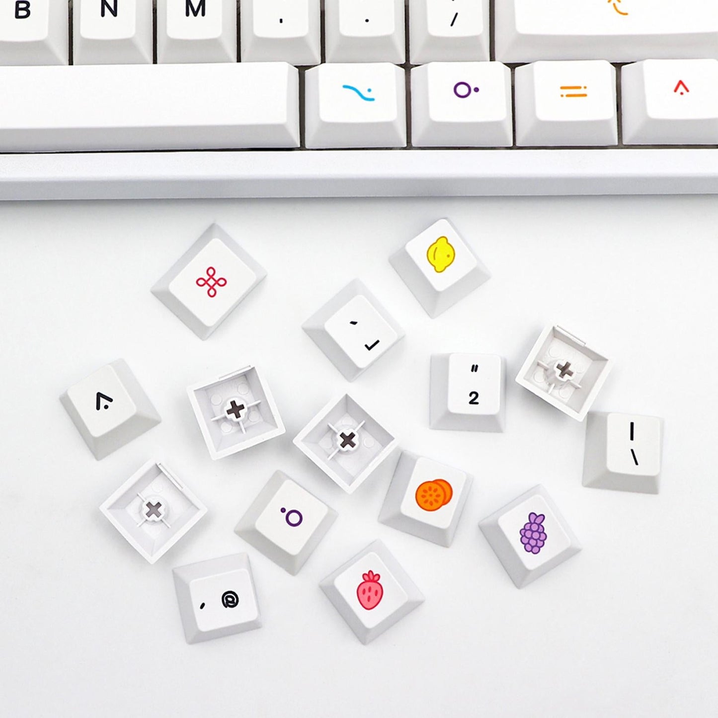 PBT 134 Keys Fruit simple theme Keycaps Kit for Cherry MX Comfortable
