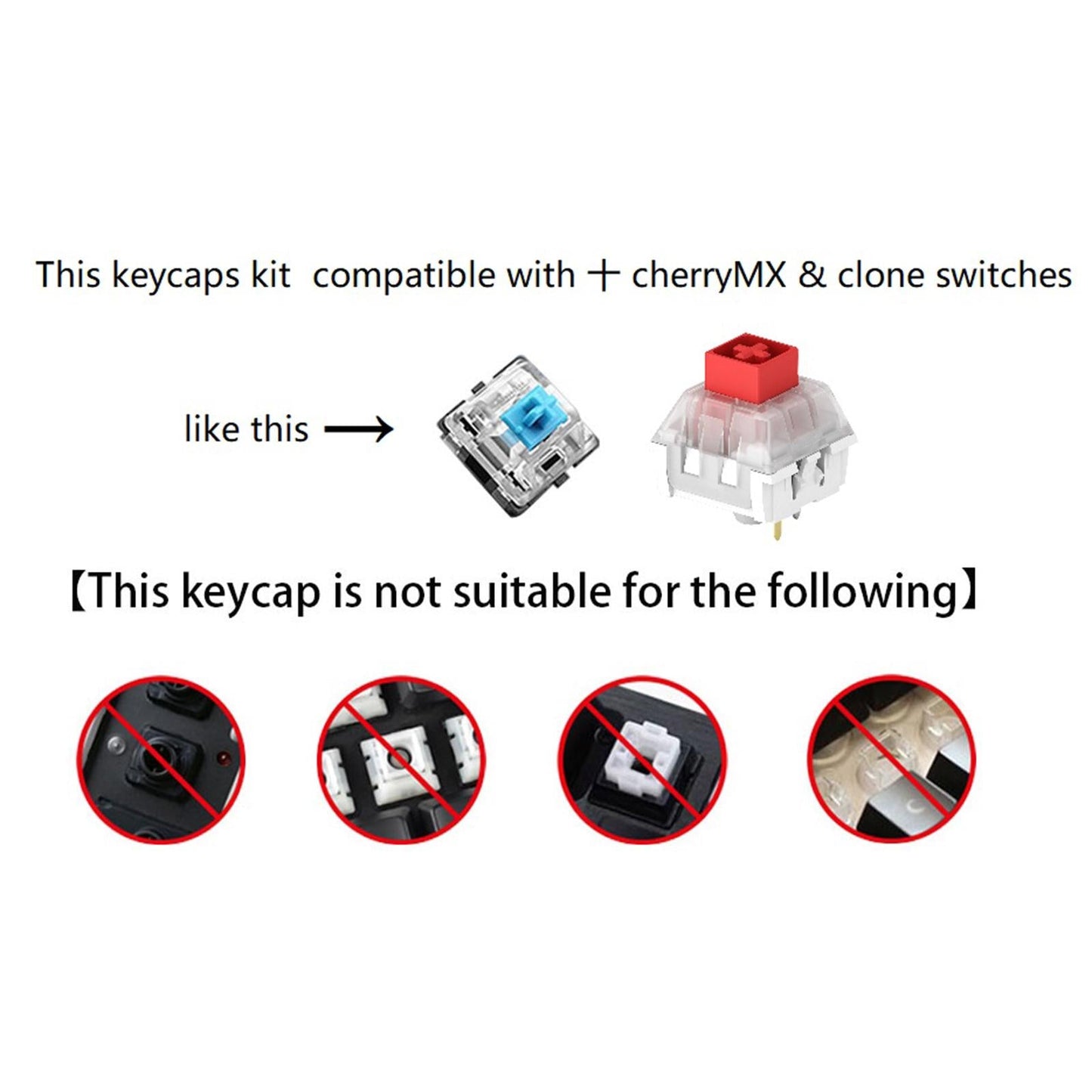 112 Keys PBT Colorful Keycaps Switches for Cherry MX Keys Only Keycaps