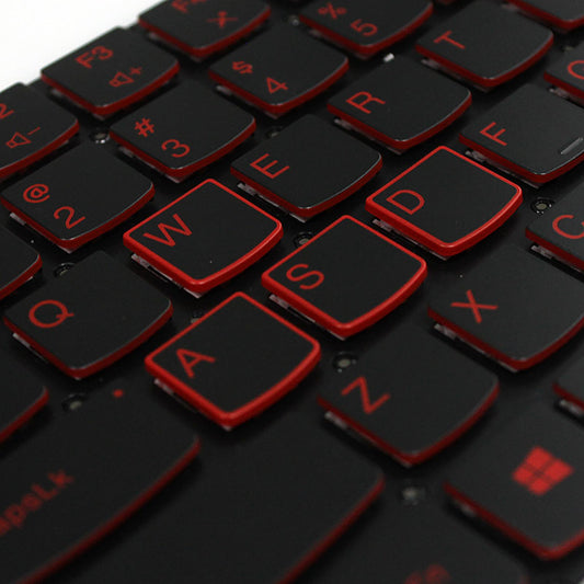 US Layout Laptop Keyboard Red Backlit Fits for Y520-15IKBA 15IKBM 15IKBN