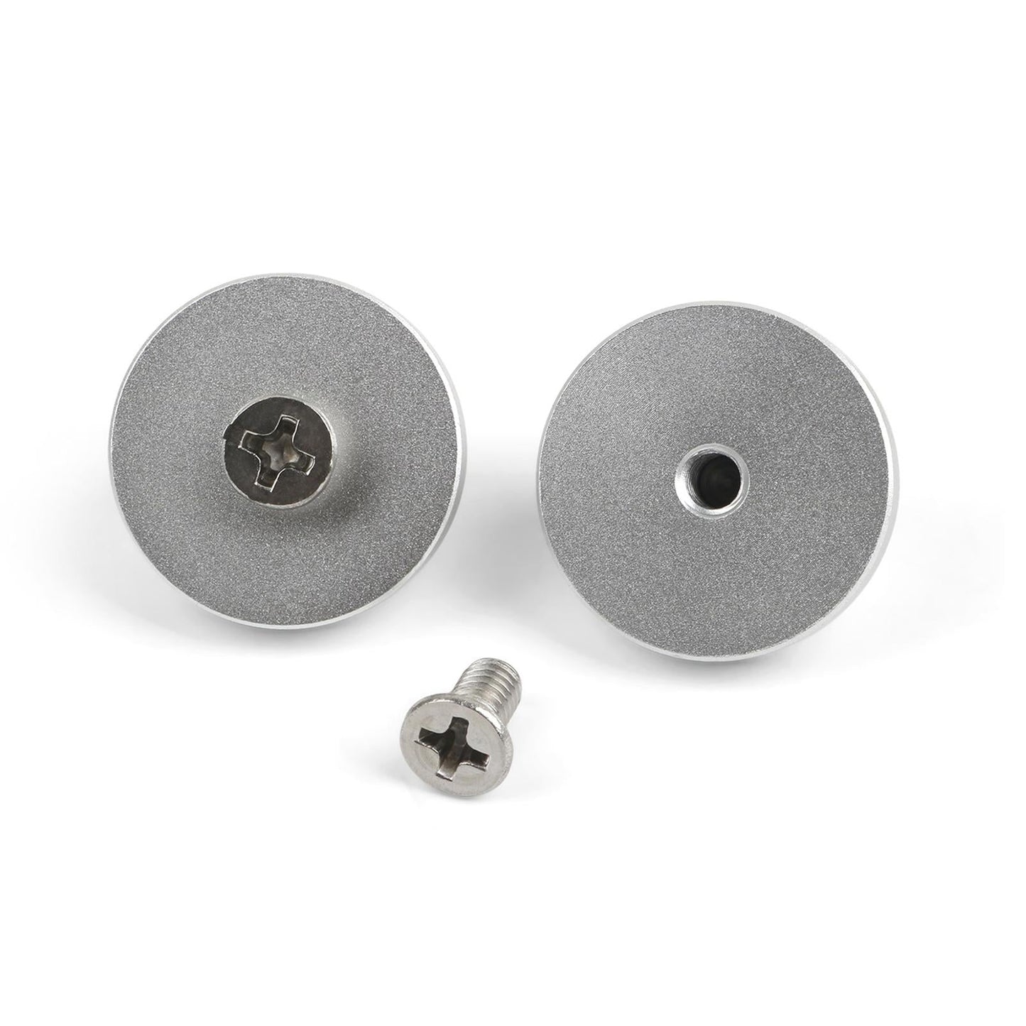 2-pack Mechanical Keyboard Feet Aluminum Alloy with Screws Silver