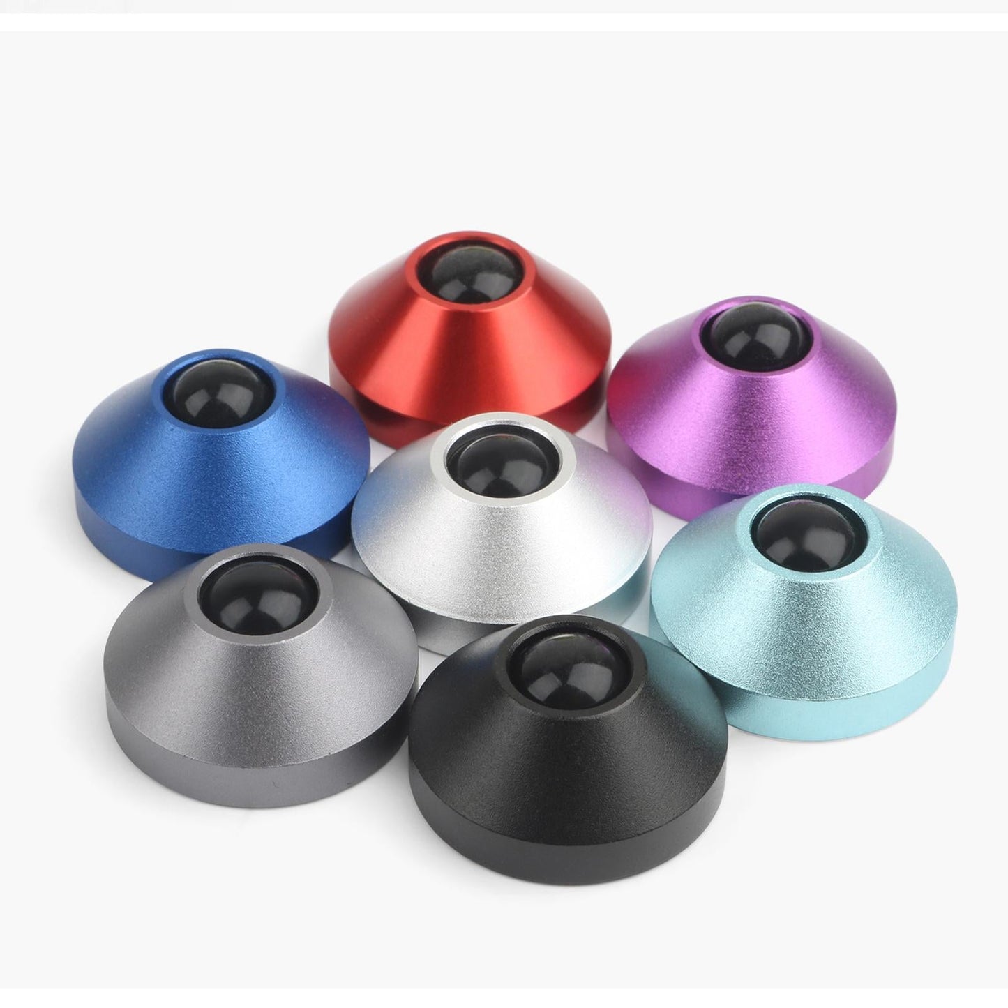 2-pack Mechanical Keyboard Feet Aluminum Alloy with Screws Cyan