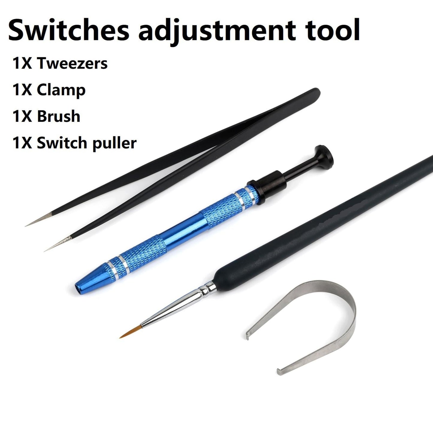 4in1 Switch Puller Lube Brush Tweezers Clamp Opener Switches Adjustment Kits