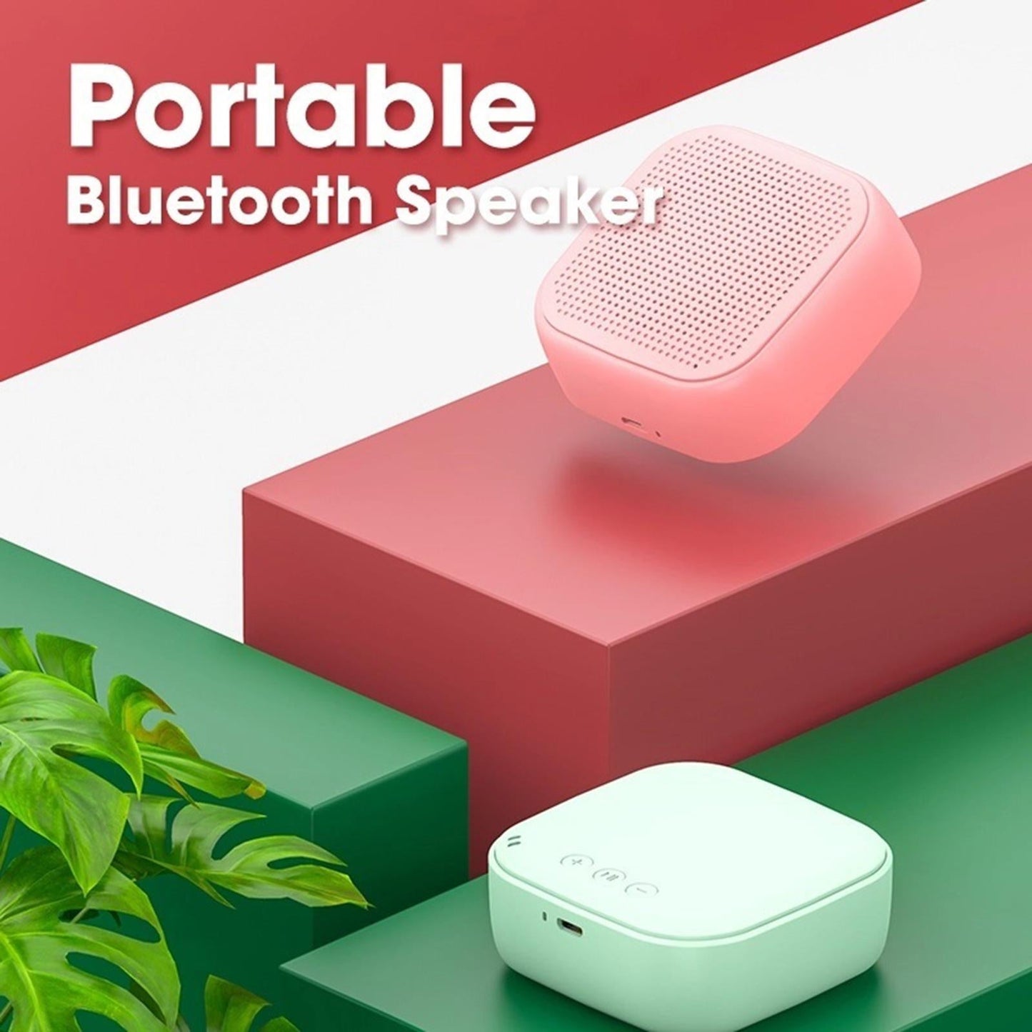 Mini Waterproof Bluetooth 5.0 Wireless Speakers for Home Party Tablet Green