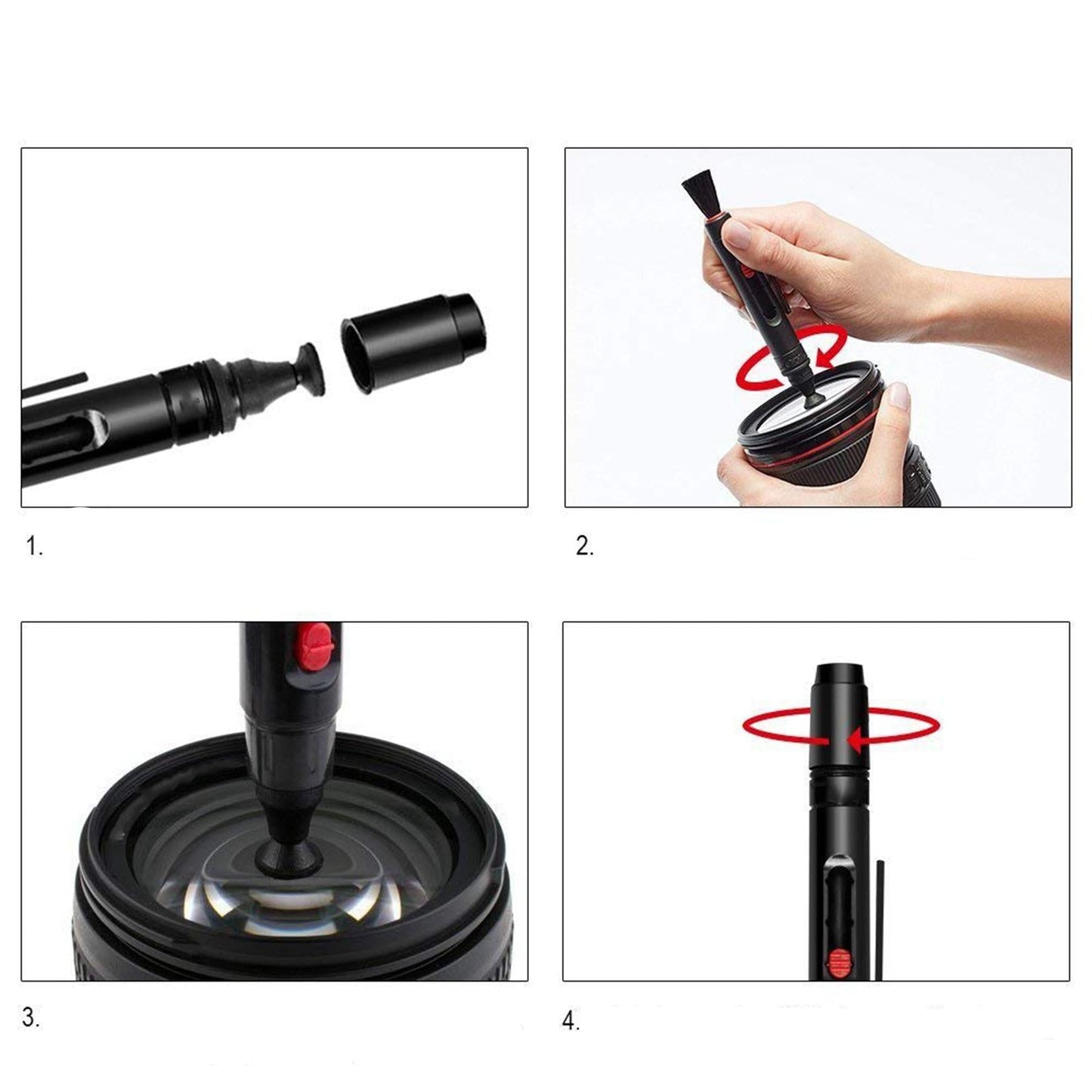 Camera Cleaning Kit w/ Sensor Cleaning Swabs Air Blower for Camera Lens