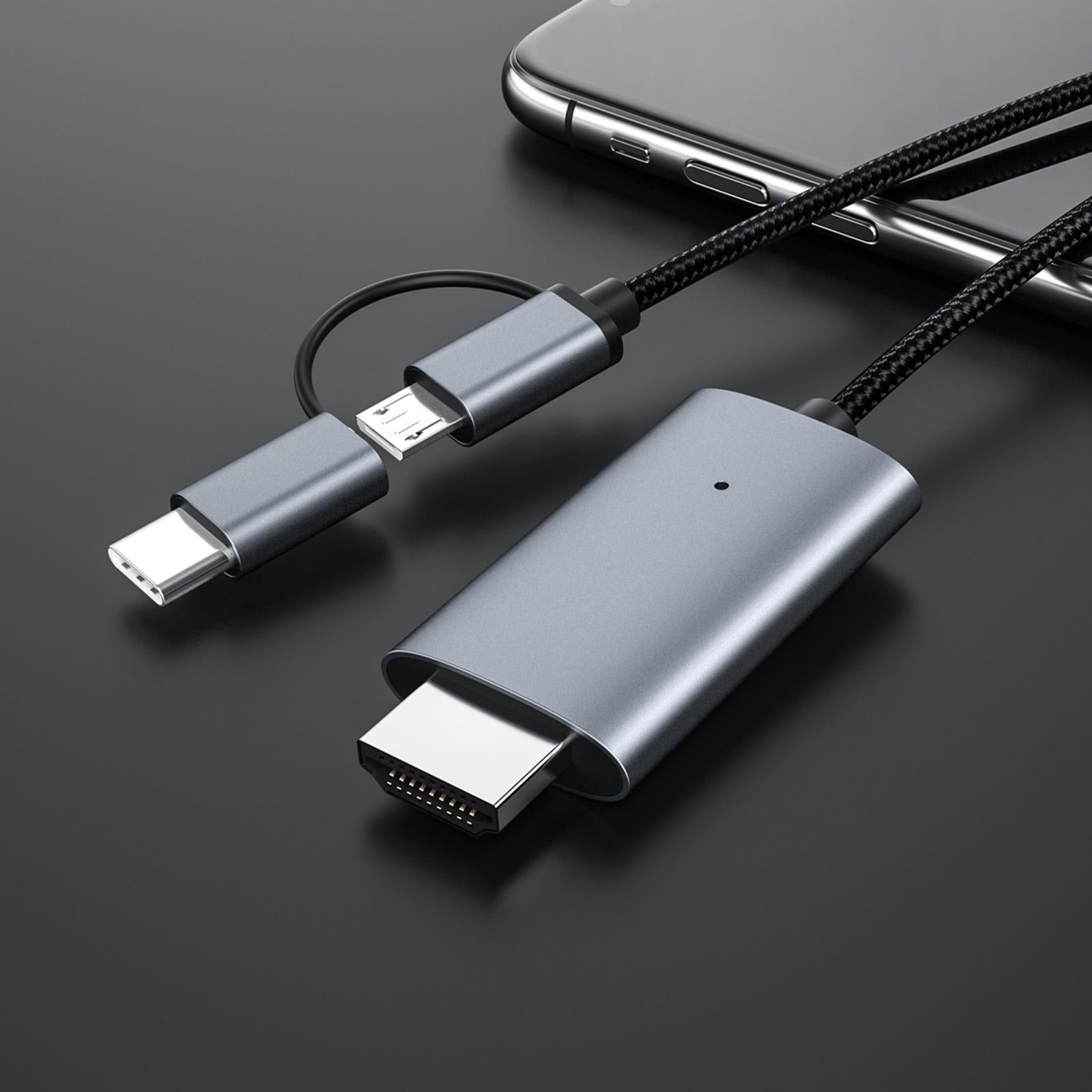 1080P to HDMI Adapter Cable for Android Phone Tablets to TV Monitor 2m