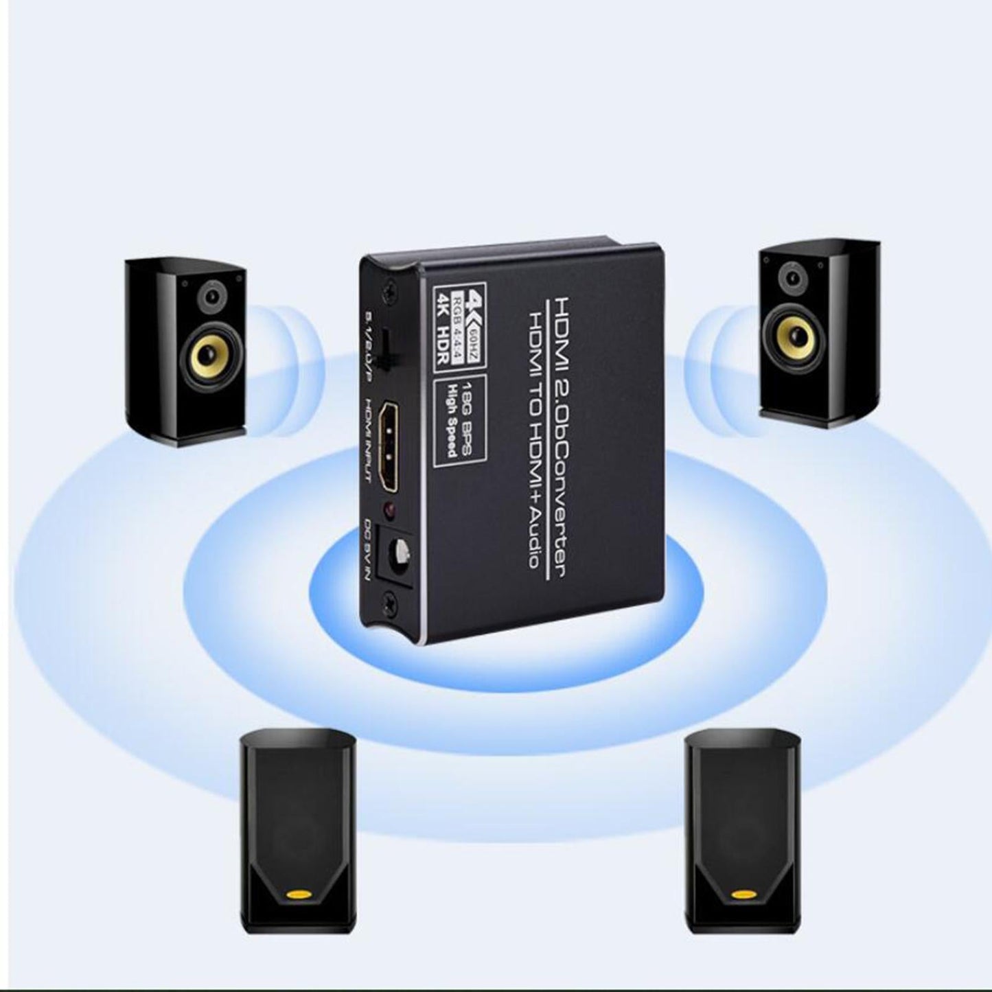 HDMI Audio Extractor Audio Output Optical to 3.5mm Jack Adapter for Cinema