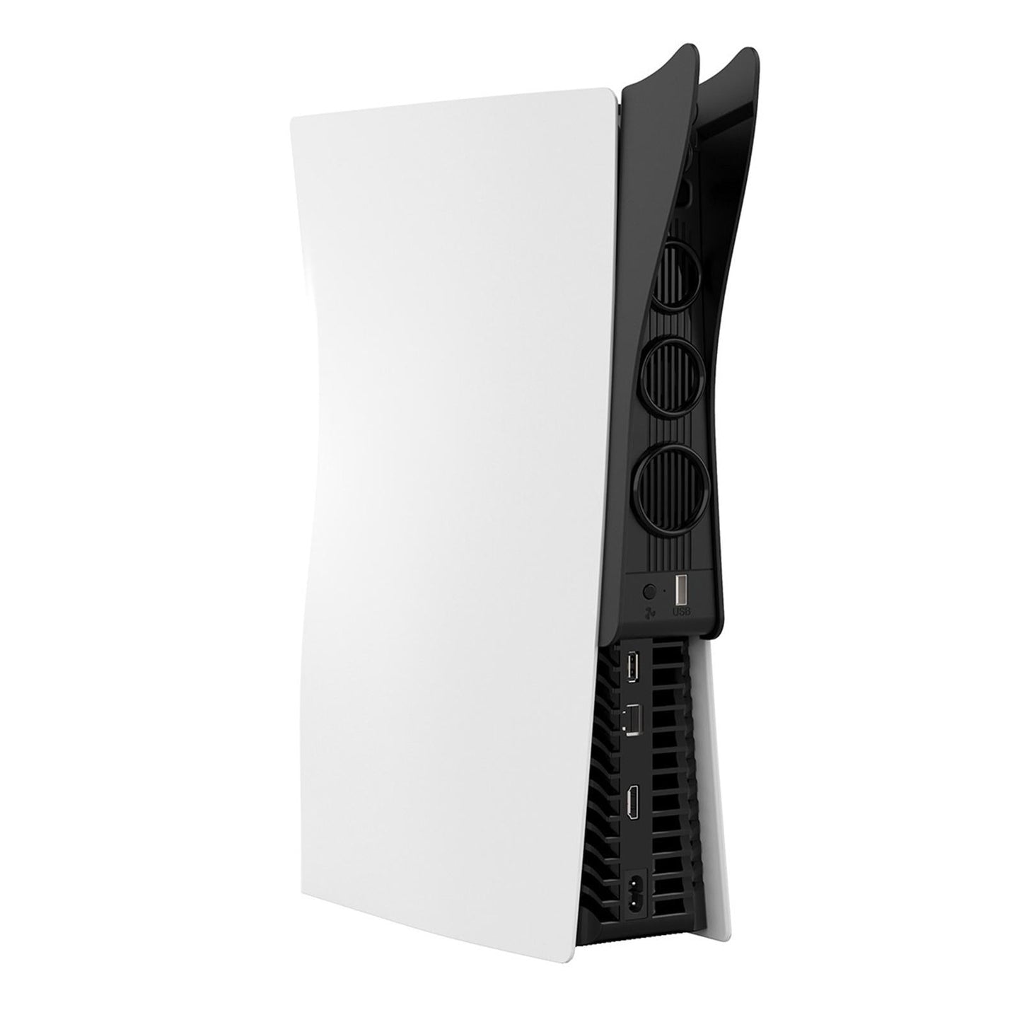 Vertical Stand Triple Cooling Fan for PS5 USB Powered with Headset Hanger