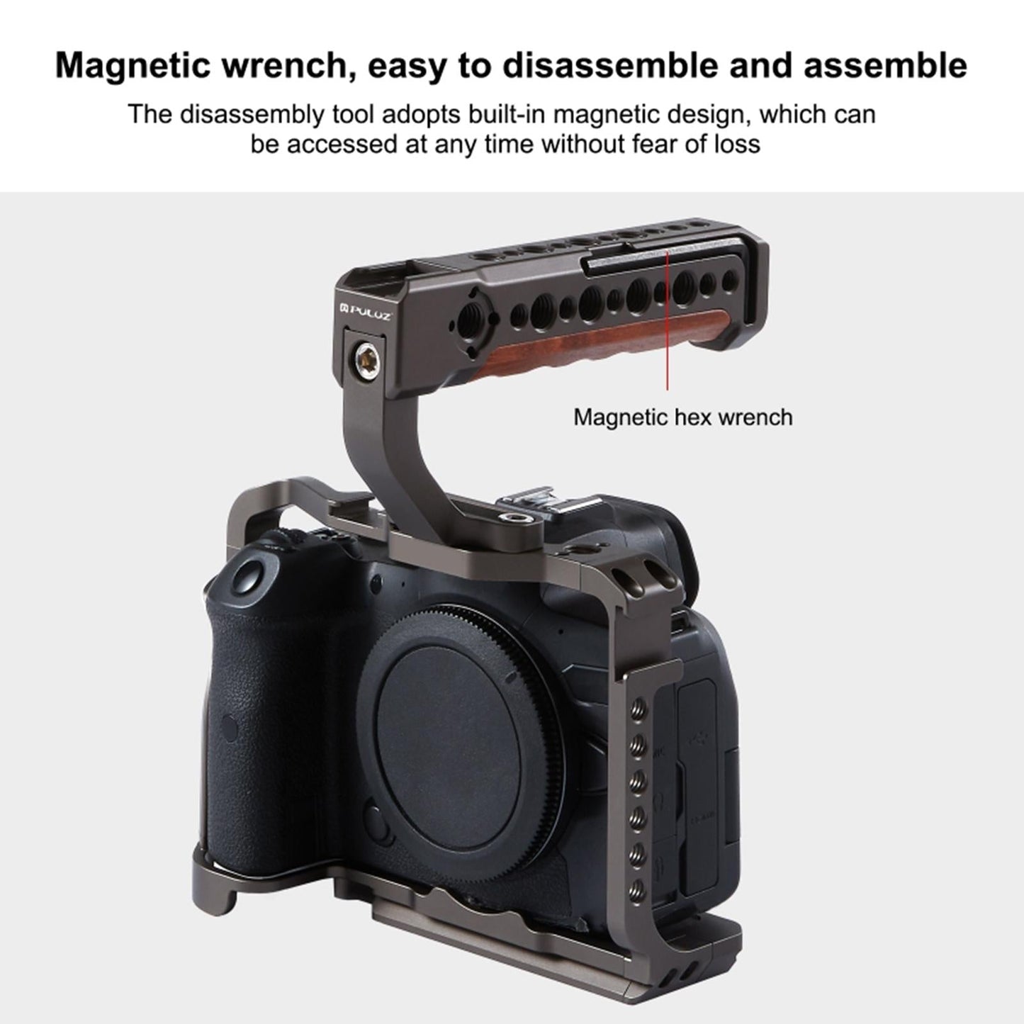 Top Handle DSLR Cold Shoe Handgrip for Mirrorless Camera Cage Stabilizer