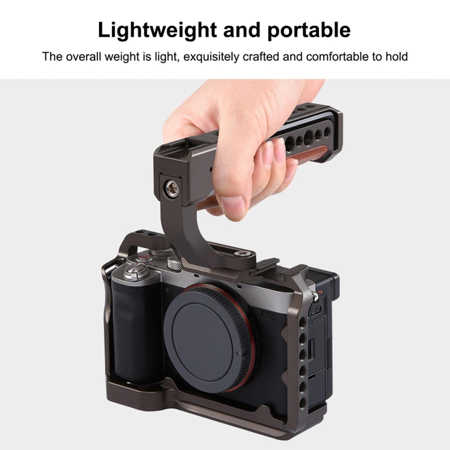 Top Handle DSLR Cold Shoe Handgrip for Mirrorless Camera Cage Stabilizer