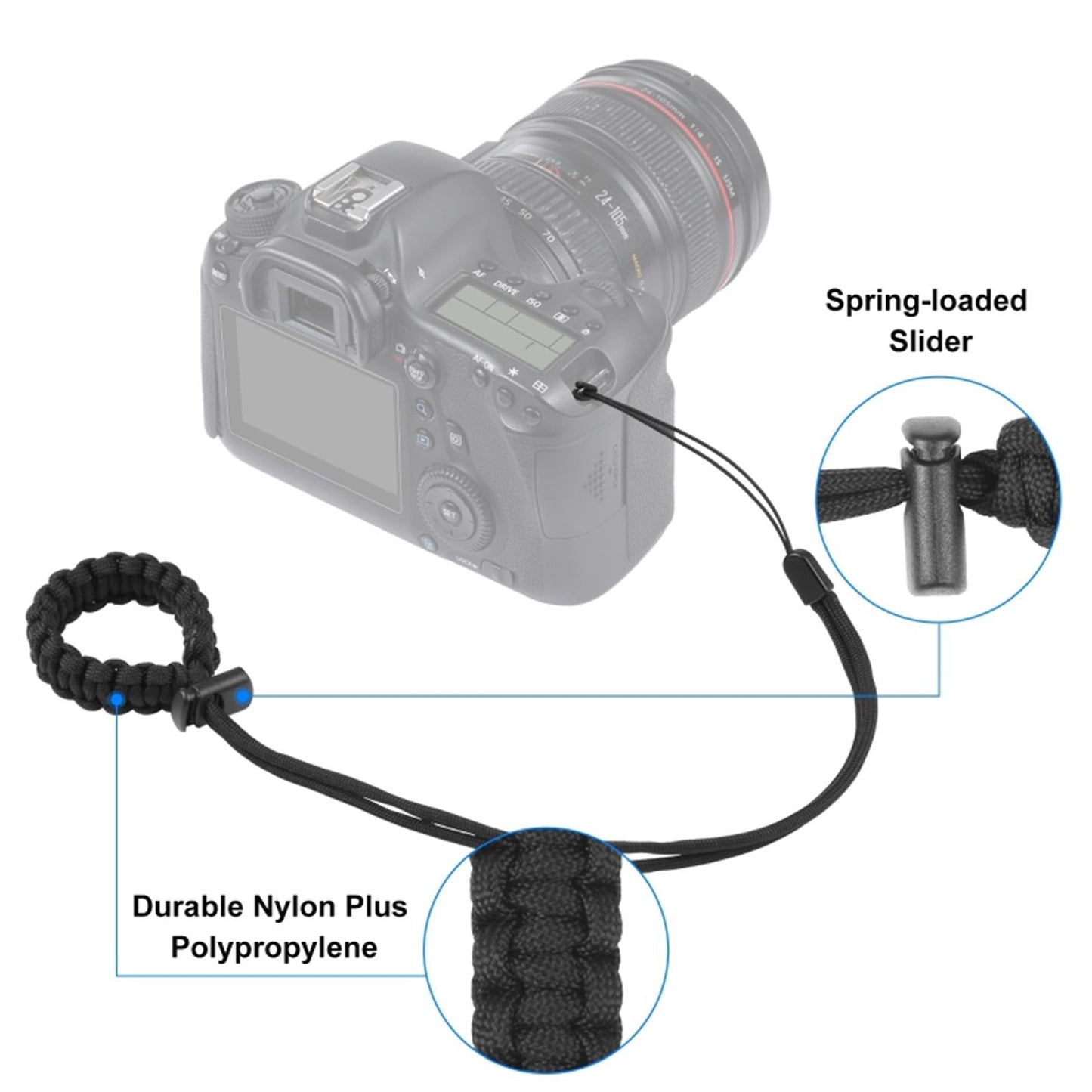 Camera Wrist Strap Nylon Accessories Carry Lanyard for DSLR Photographers