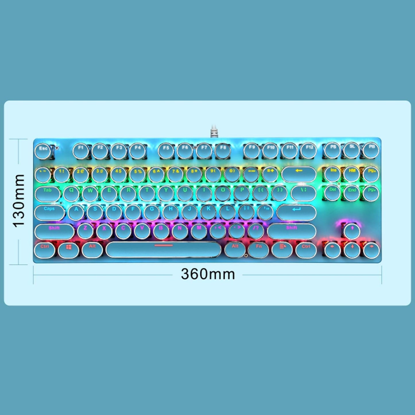 K550 Mechanical Gaming Keyboard 87Key Wired Game Keyboard RGB Backlit Pink