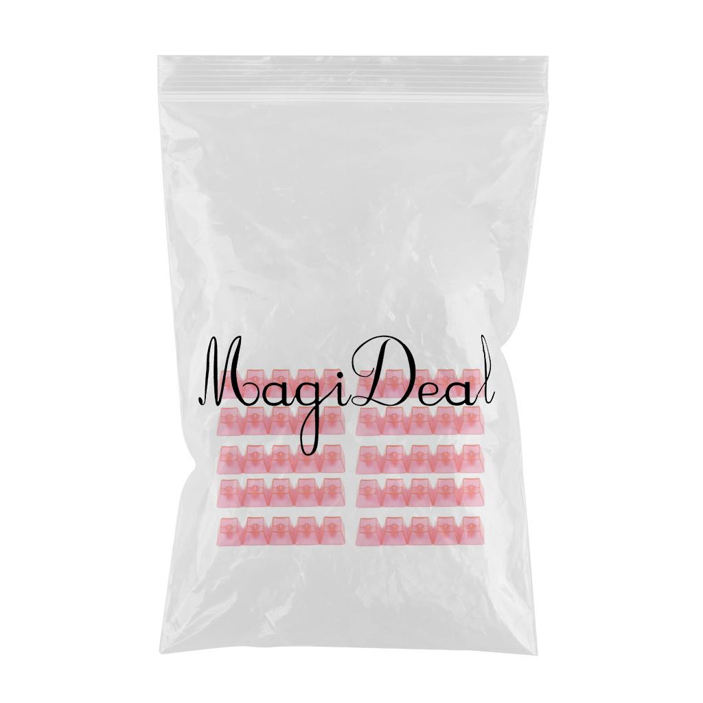 DIY R4 1U Transparent Keycaps for CHERRY MX and Clone Switches 10/50/100 Pcs 100 Keys Pink
