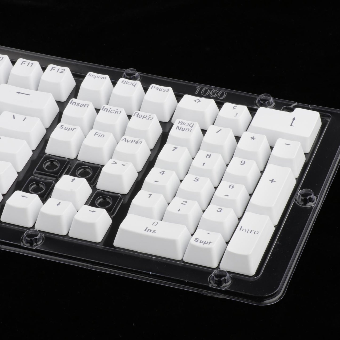 104 Key Caps PBT US Layout Keyset for CHERRY MX Mechanical Gaming Keyboard  Spanish White