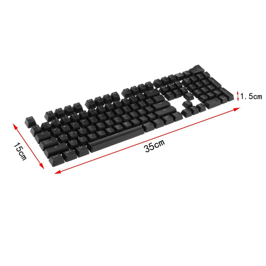104 Key Caps PBT US Layout Keyset for CHERRY MX Mechanical Gaming Keyboard Korean  Black