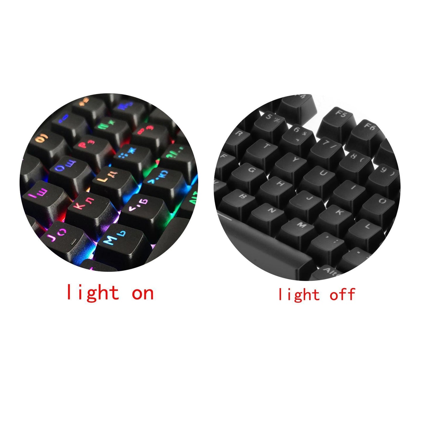 104 Key Caps PBT US Layout Keyset for CHERRY MX Mechanical Gaming Keyboard Korean  Black