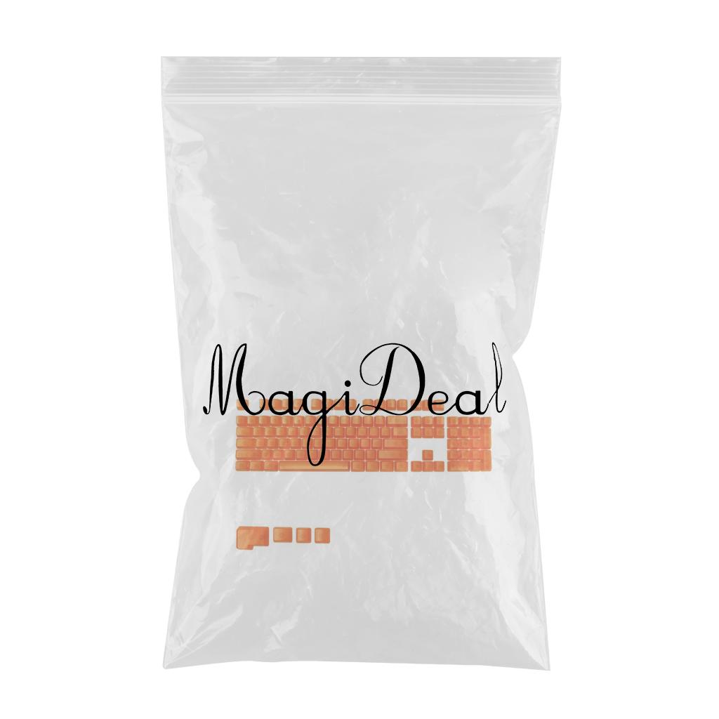 DIY Transparent Keycaps ABS Matte Treatment RGB for CHERRY MX/Clone Switches Orange Transparent