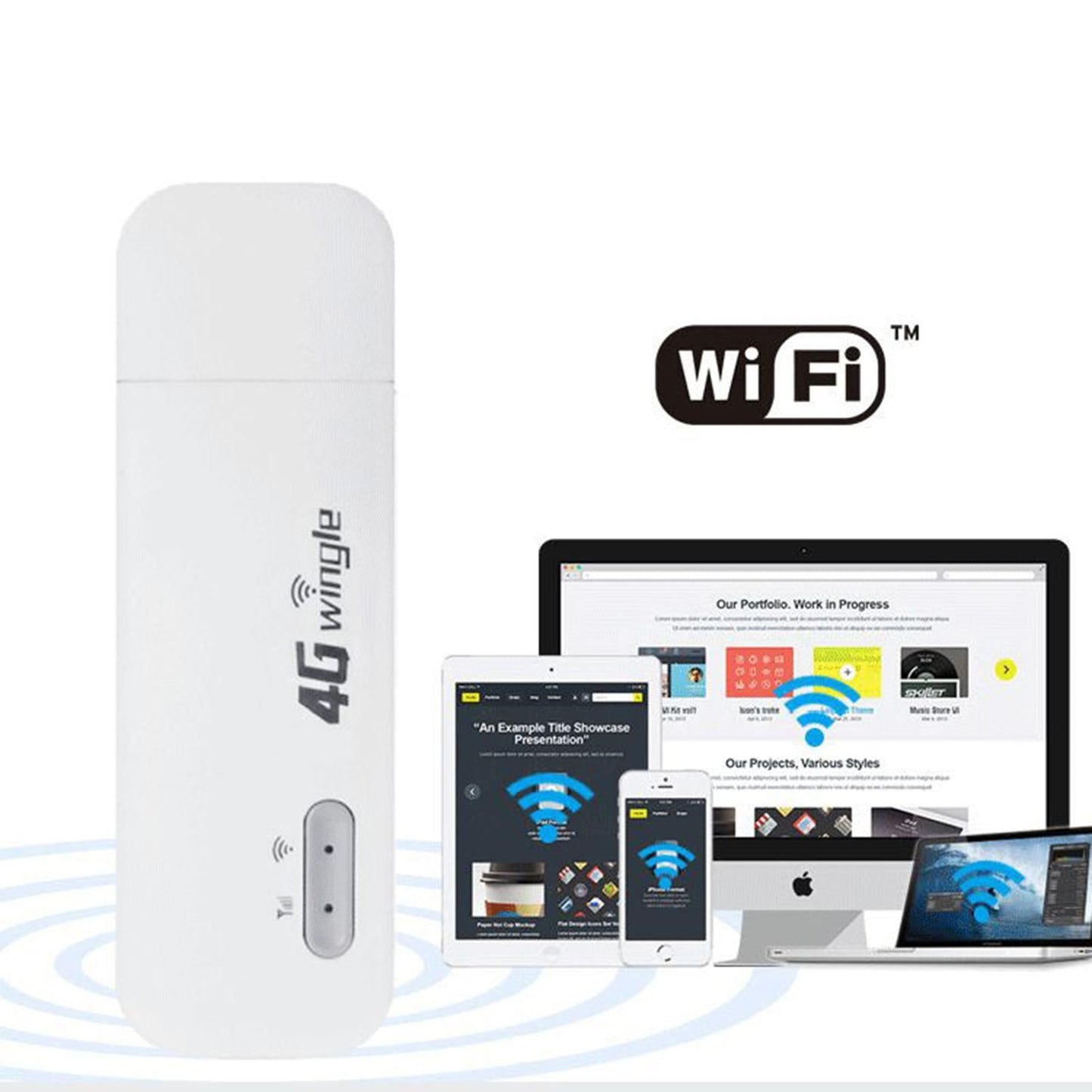 4G WiFi Modem Wireless Hotspot Router Plug and Play 150Mbps USB Dongle