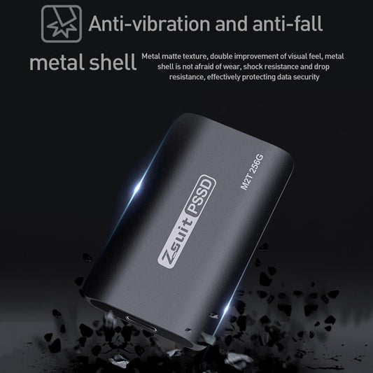 Portable Gray SSD Type-C External Solid State Drive for Desktop  128GB