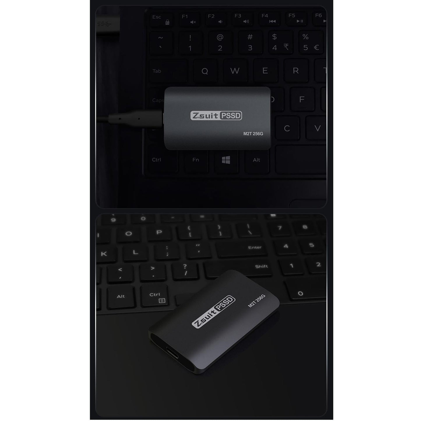 Portable Gray SSD Type-C External Solid State Drive for Desktop  128GB