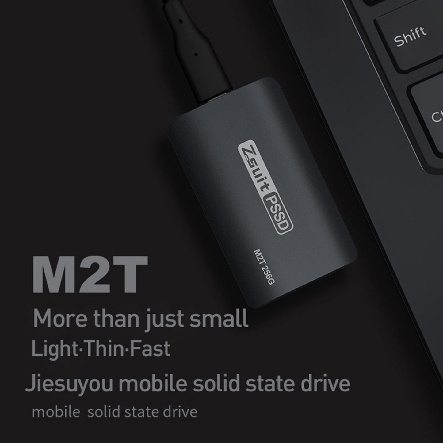 Portable Gray SSD Type-C External Solid State Drive for Desktop  128GB