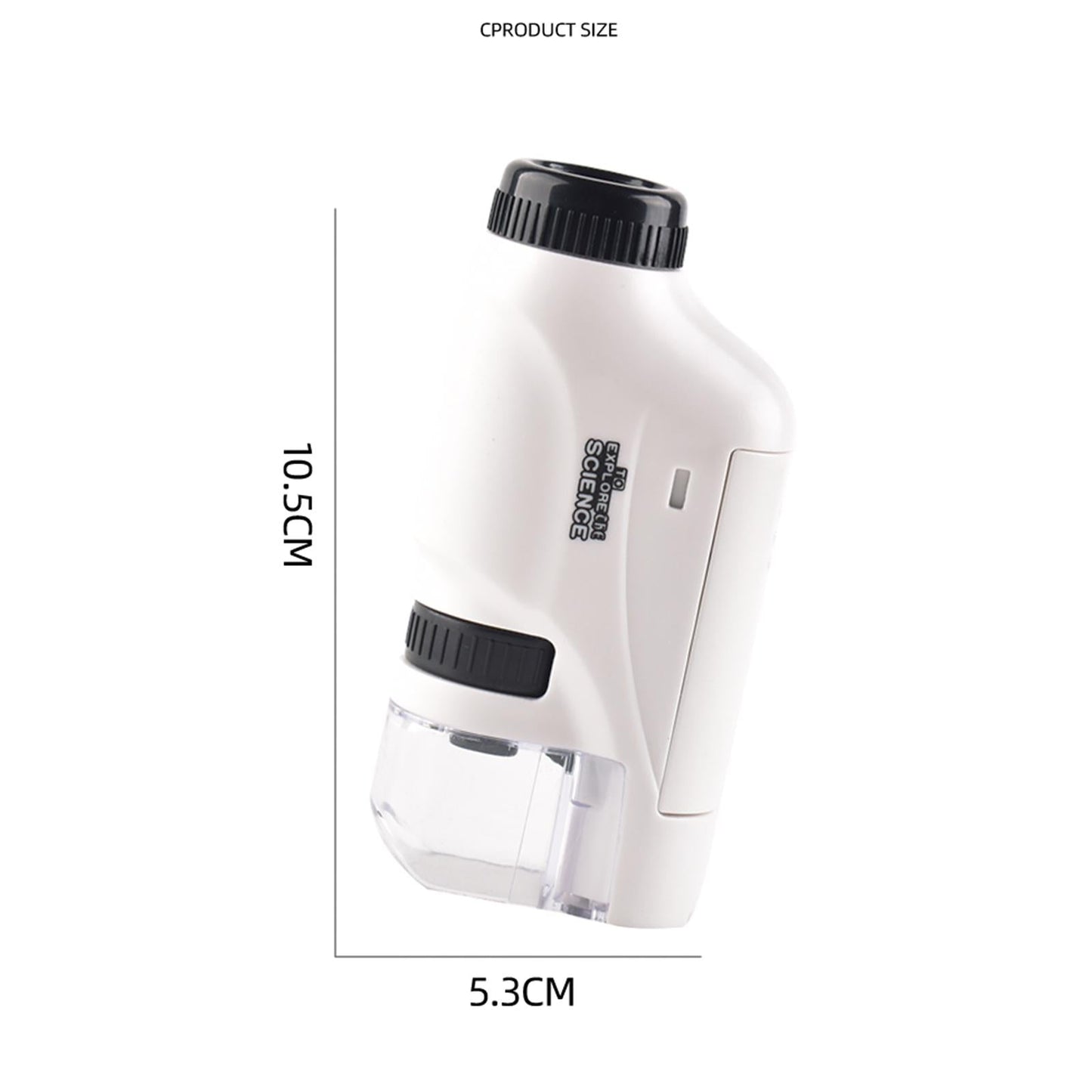 Portable Handheld LED Microscope for Kids Plants Natural Exploration White