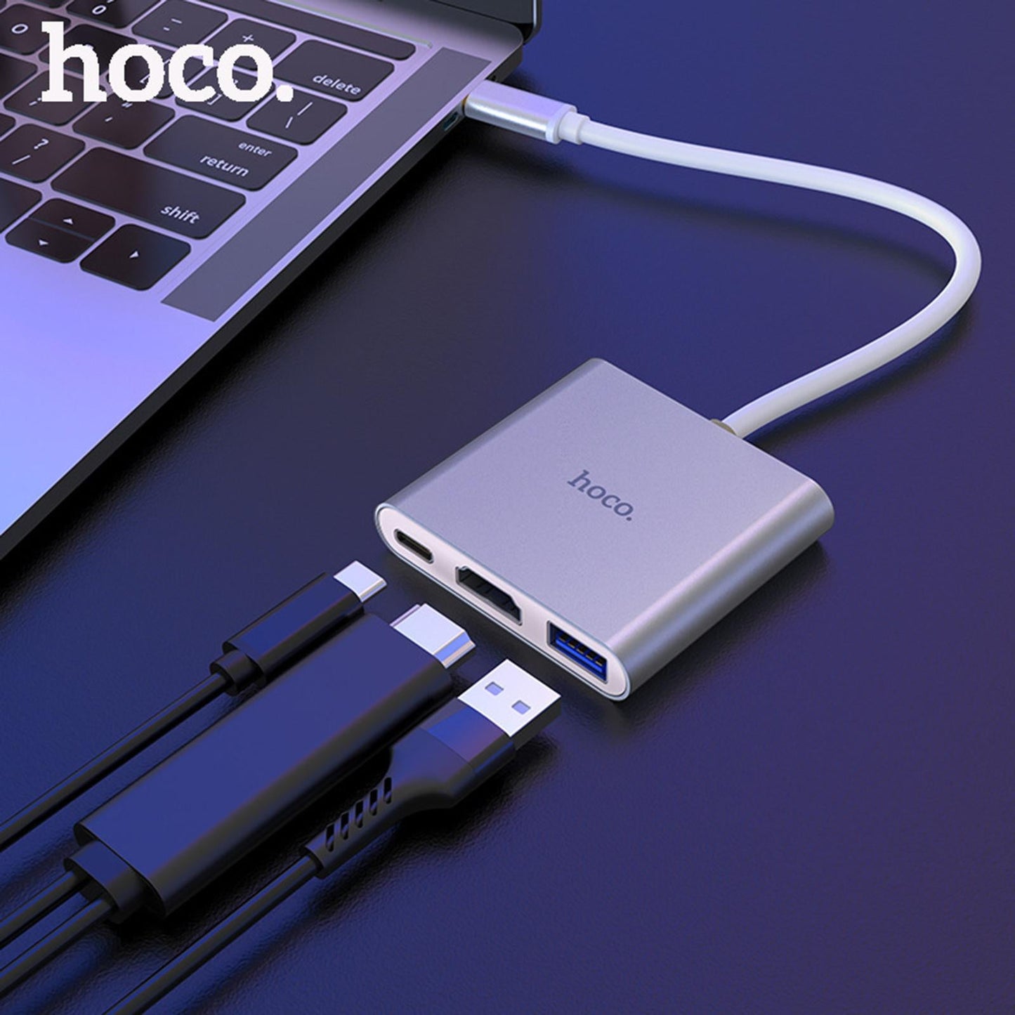 USB Type C to HDMI USB3.0 PD Charging Ports Adapter Converter Hub