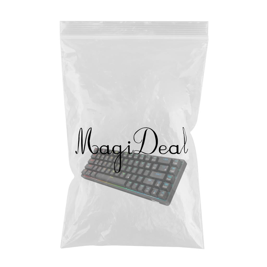 2.4Ghz 68-Key Gaming Keyboard Wireless RGB for Computers Black  Blue Switch