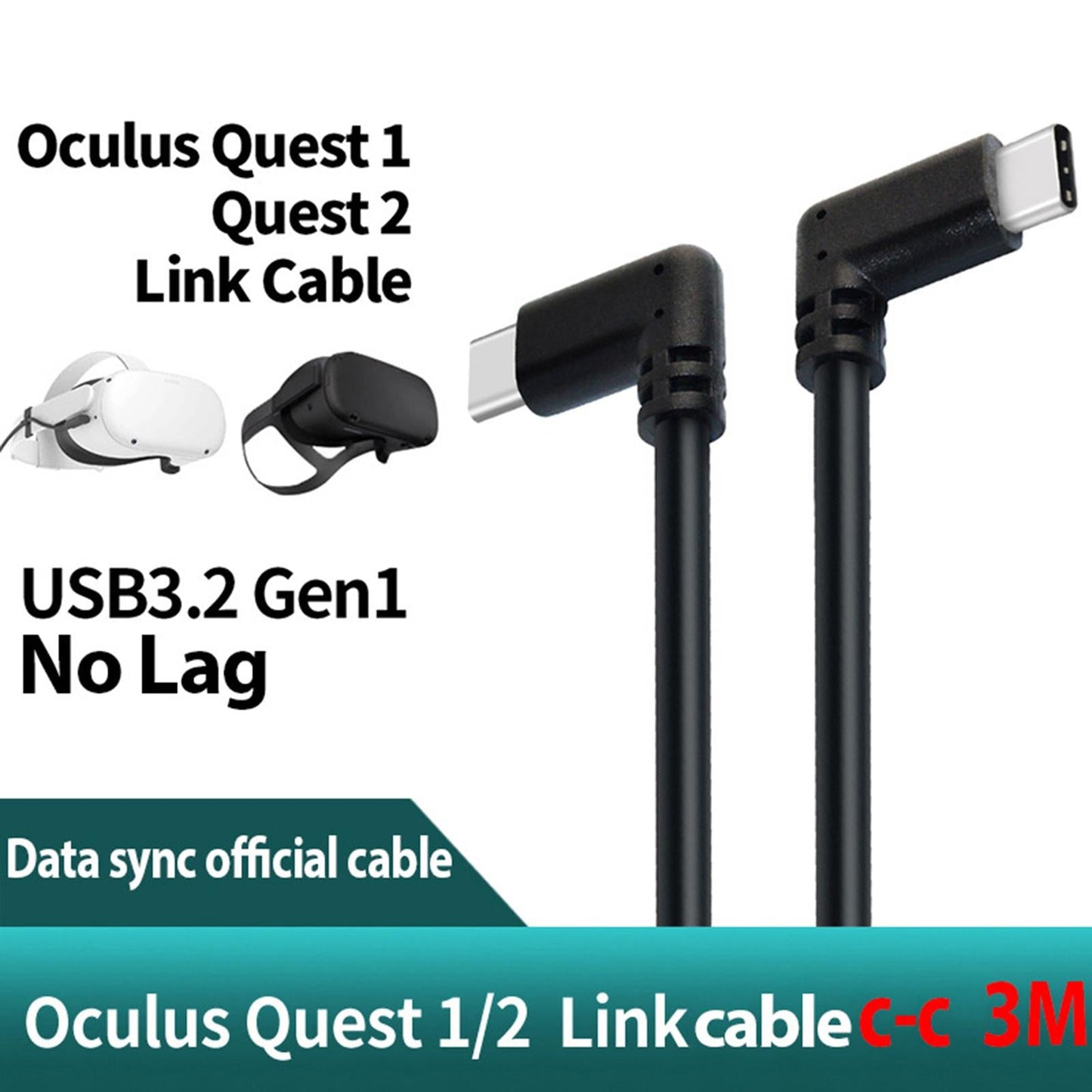 USB C Cable Link Cable USB A to USB C for USB C Devices C to C 3m Black