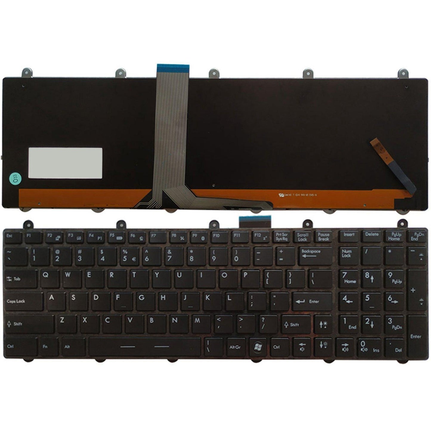 Laptop Keyboard Replacement for MSI GT60 GT70 Full RGB Backlit V139922AK1