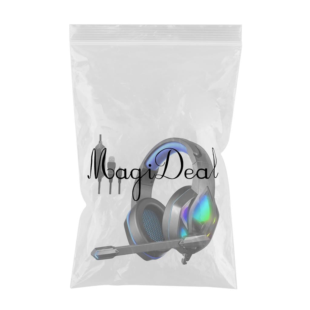 Pro Gaming Headset Stereo Deep Bass 3.5mm for PS4 PS5 Xbox One Switch Adults Blue