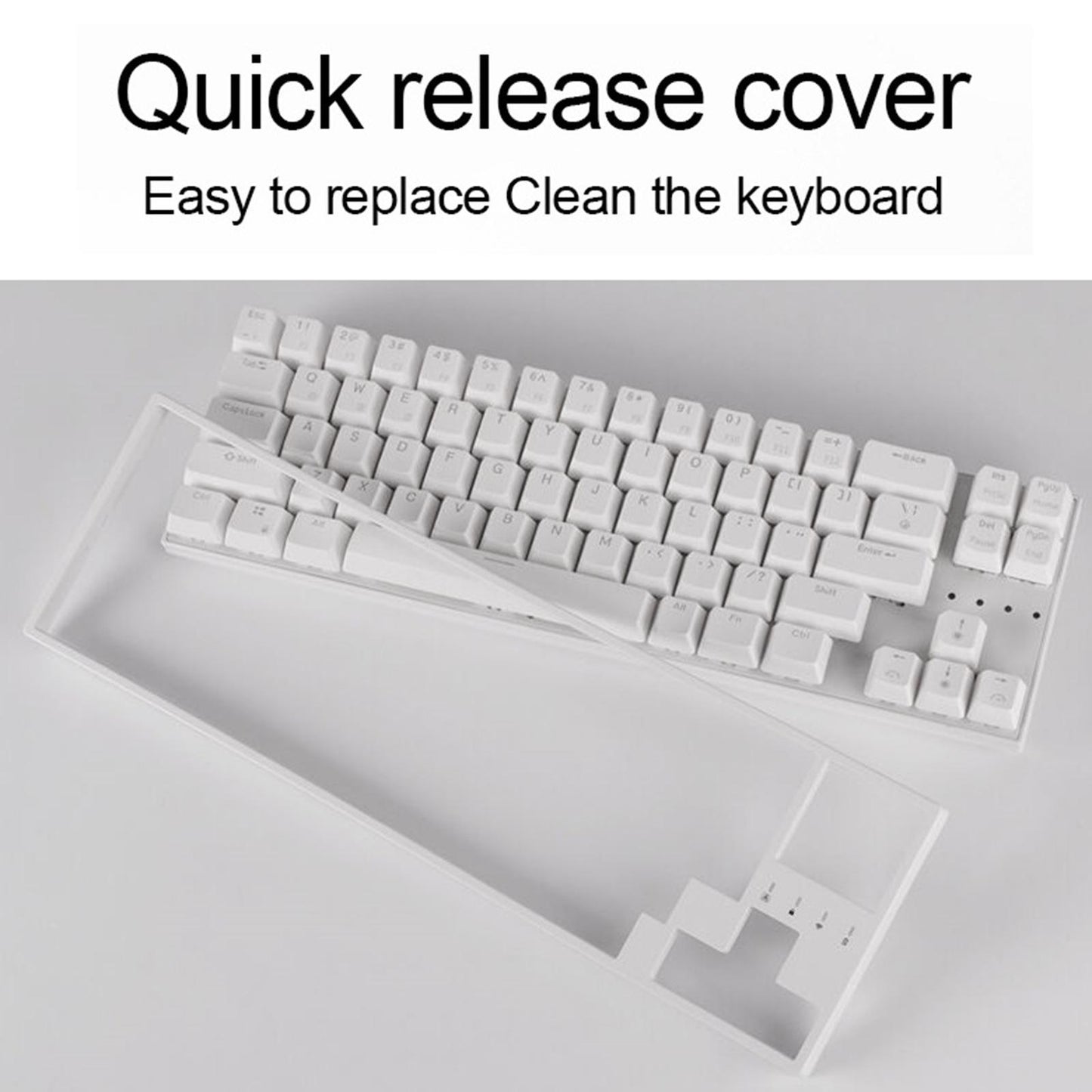 2.4Ghz RK68PLUS 68 Keys Gaming Keyboards for Laptops Home Brown Switch White