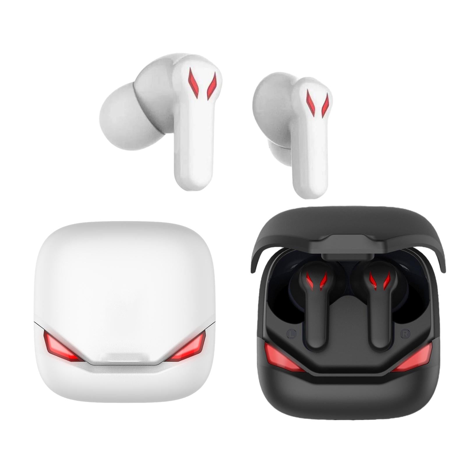 Bluetooth 5.0 Earbuds Waterproof Headset Built-in Microphone for Sports Black