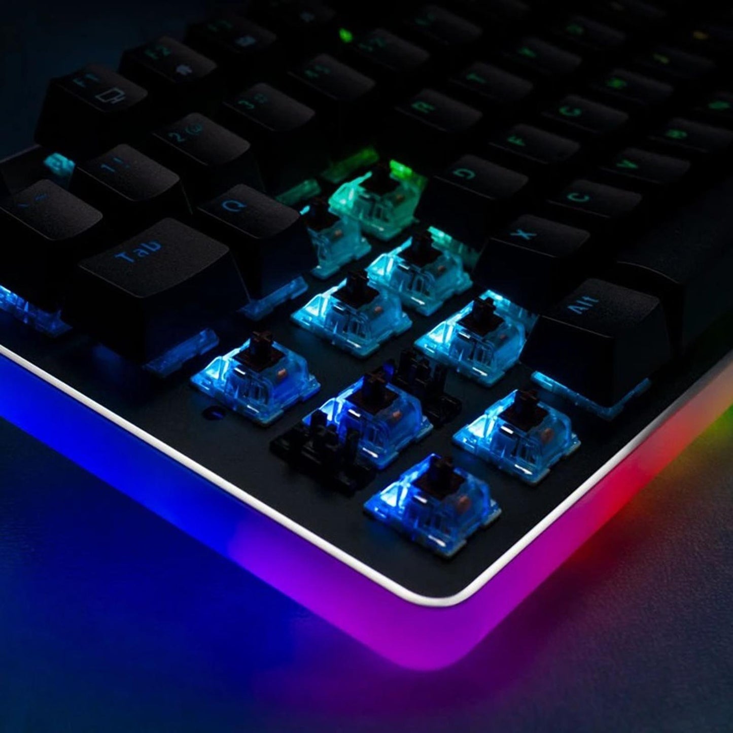 Mechanical Keyboard USB Wired 108 Keys with RGB Backlight for Computer PC Brown Switch Black