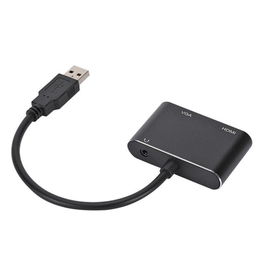 2-in-1 USB 3.0 to HDMI Adapter Converter ,Not Stuck No Glare Dual Output