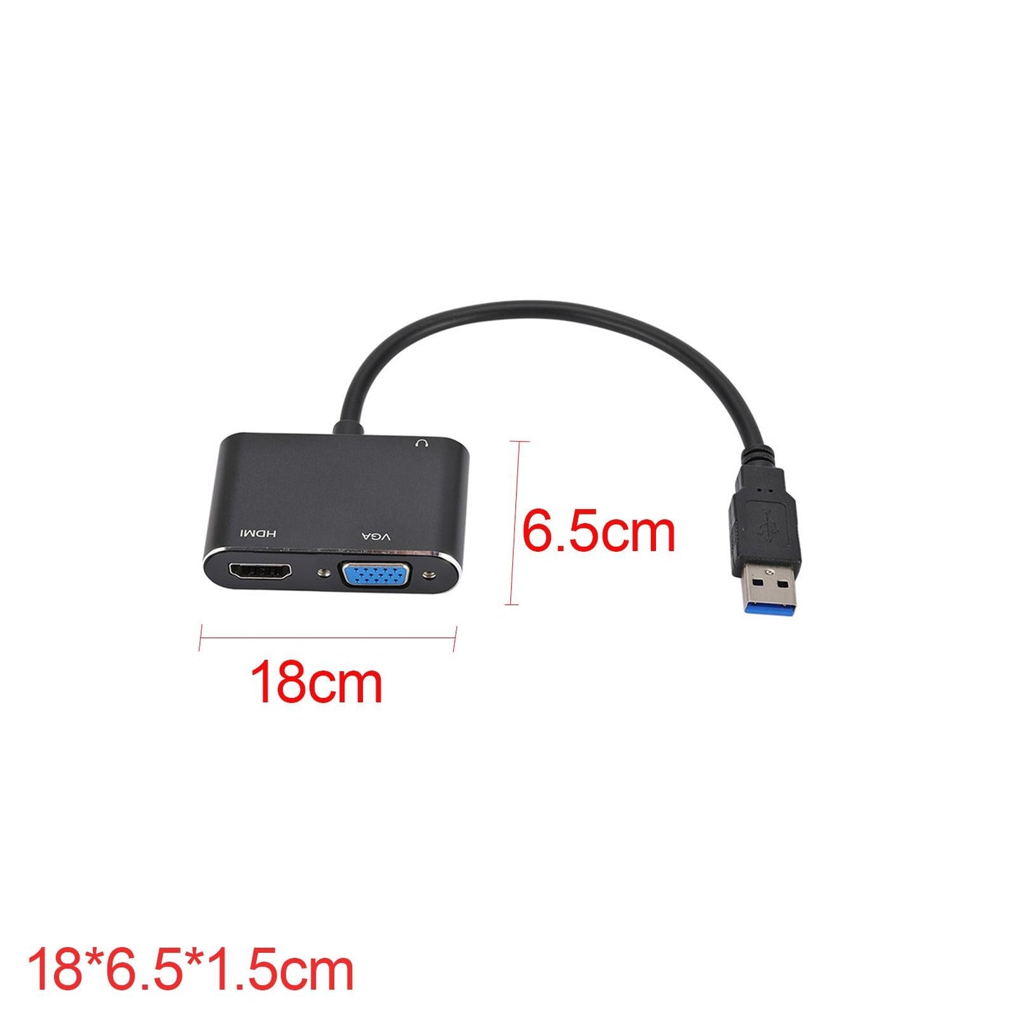 2-in-1 USB 3.0 to HDMI Adapter Converter ,Not Stuck No Glare Dual Output